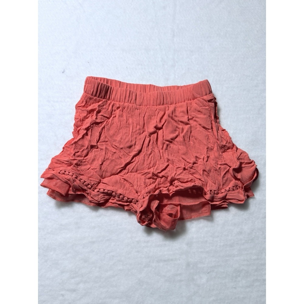 Women's Lush Coral Orange Dress Breezy Shorts Size‎ Small